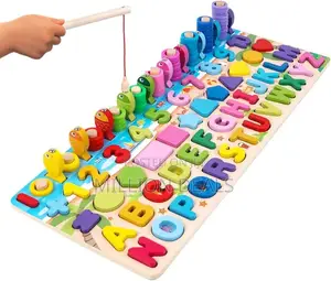 6 in 1 Wooden Blocks Logarithmic Puzzle - Educational Kids Ages 3+