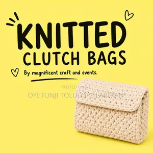 KnittedClutchBag! Soft. Stylish. Handmade. Looking for a Classy