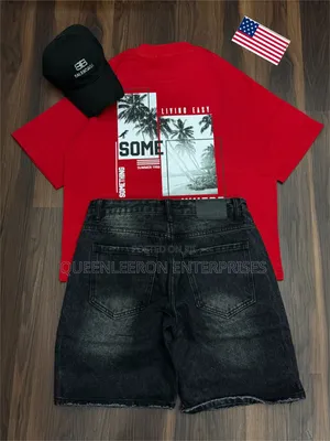 *High Quality Short Jean ,Top and Cap Combo