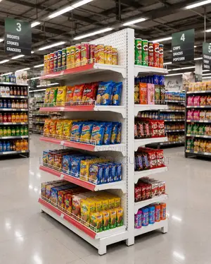 Double Side Supermarket Shelves