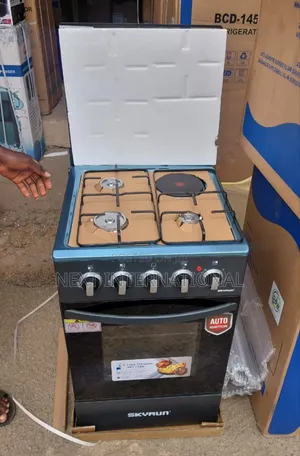 Skyrun Gas Cooker 50X50 3gas+1 Electric Black