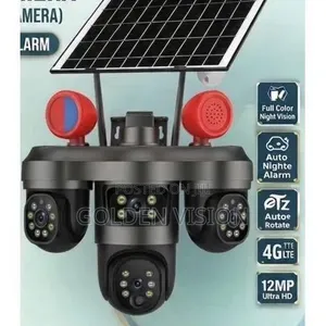 High QualityV380 TRIPLE LENS PTZ Rotating SOLAR CAMERA T33+free Sim