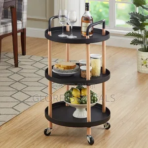 Moveable Multifunctional 3 Tier Nordic Household/Hotel Serving Trolley