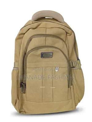 Hppower Multi-Compartment Canvas Laptop Backpack – Khaki
