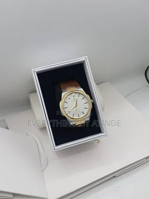 Mettle Wrist Watch Analog and Digital Brown and Gold With White Face