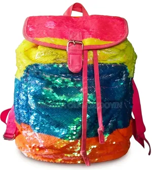 Multicolored School Bag-Pink