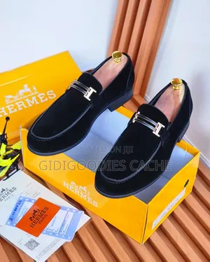 Men's Velvet Dress Shoes With Buckle Detail Size 40-46