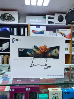 V2COM Q1 Triple Screen Laptop Monitor Extender 15.6" FHD