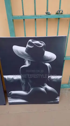 Large Black White Sexy Lady Canvas Wall Art | Modern Home Decor
