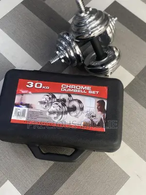 30kg Chrome Dumbbell Set With Extension Rod