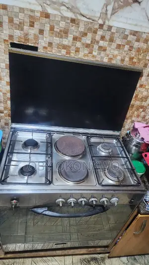 Very Clean Elba 6 Burner Stainless Steel Gas Cooker + Big Oven Grill.