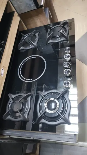 Ashton 4-Burner Glass Top Gas Cooker With Electric Hot Plate