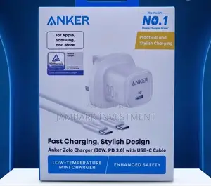 Anker Zolo Charger 30W - PD 3.0 (With Cable) - White