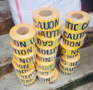 Yellow Caution Barricade Tape.