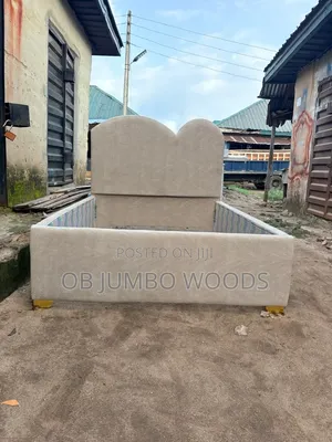 Double-Arch Padded Bedframe