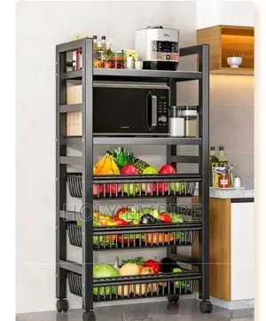 Movable Kitchen Shelf Organiser for Microwave, Fruit and Vegetable