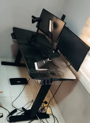 Premium Adjustable Office Workstation With Dual LG Monitors |