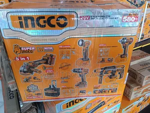 INGCO 20V 5-Piece Cordless Industrial Combo Kit – CKLI20595 Brushless