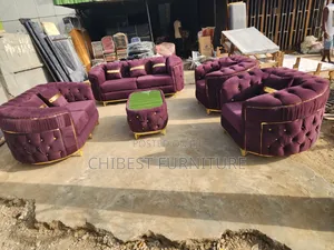 Set of 7 Seaters Upholstery Padded Chairs.