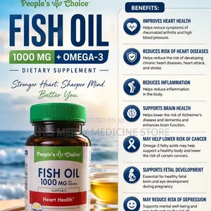 People's Choice Fish Oil 1000mg + Omega-3 Dietary Supplement