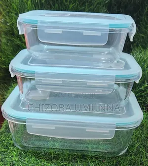 3 PCS of Glass Bowl Oval Shape Available