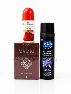Malaki Substance + Enchanteur Roll-on + Karis Storm Body Spray Combo
