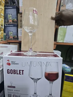 6pc Red Cherry Goblet