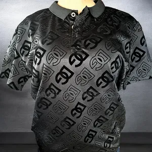 A Black Dolce Gabbana Intarsia Knit Polo Shirt.
