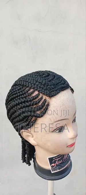 Short Curly and Stylish All Back Braids Wig