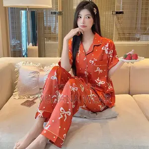 Women's Ice Silk Pajama Set – Soft, Lightweight Comfortable