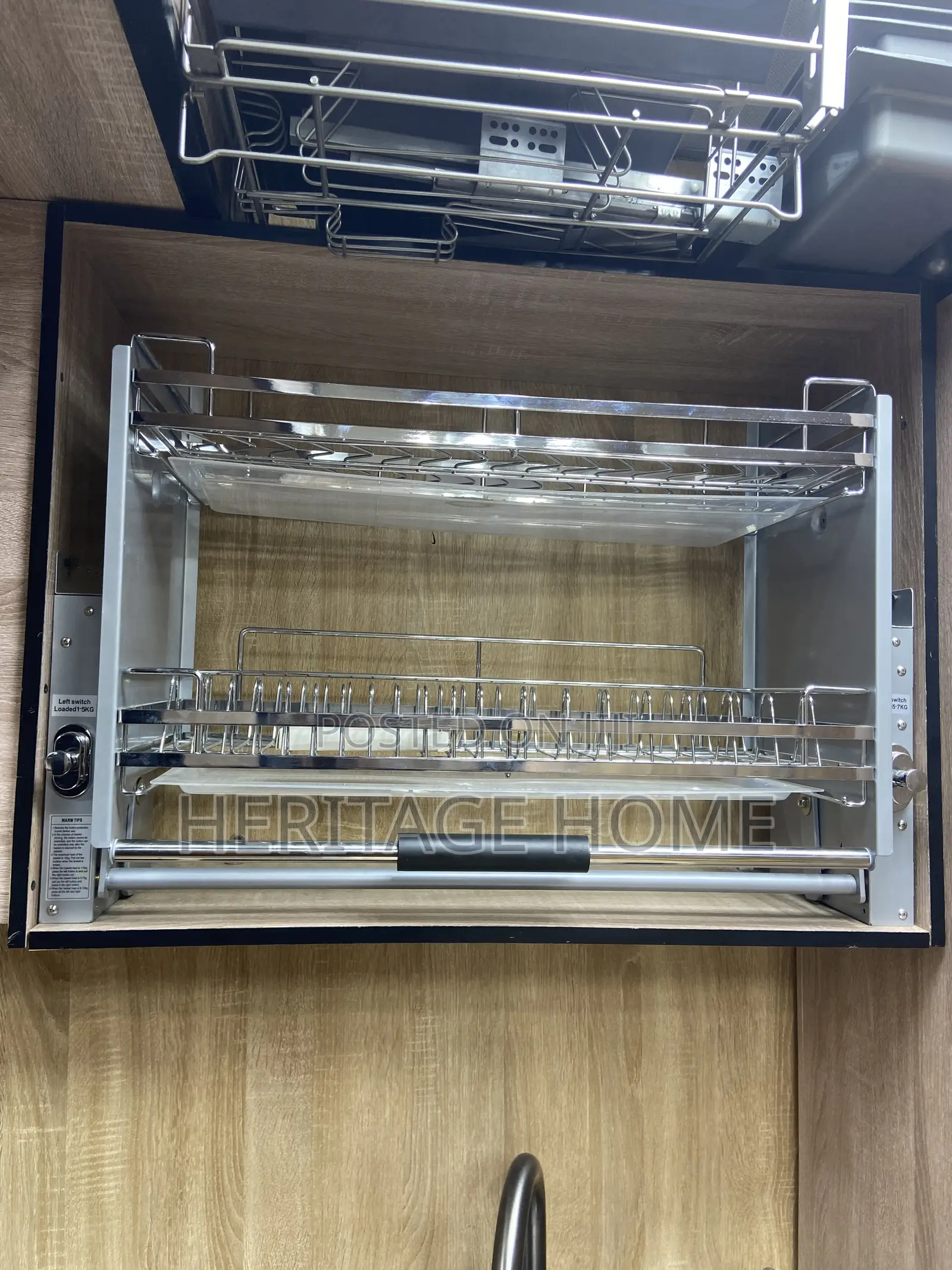 80cm Pull Down Drawer Plate Rack