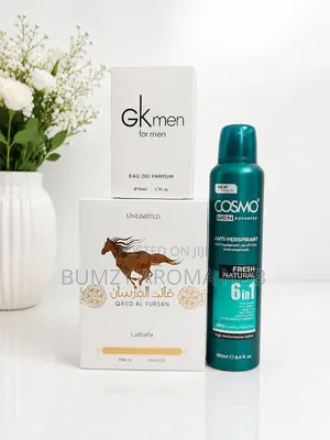 Lattafa Qaed Al Fursan, GK Men Perfume Cosmo Men Body Spray