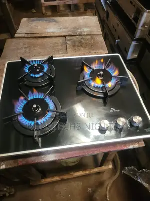 UK Used 3 Burner Table Top Gas Cooker Mini Oven Grill Auto Ignition