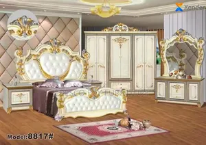 Gold White Luxury Bed Frame (Brand New)