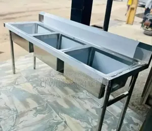Industrial 3 Bowls Kitchen Sink