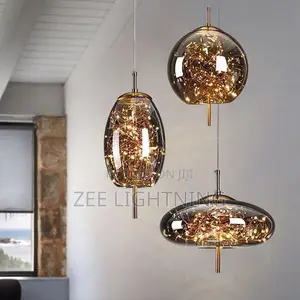 LED Single Transparent Glass Pendant