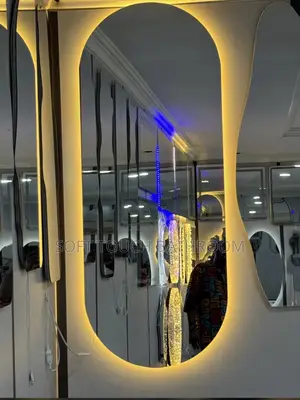 Luxury Full Dressing Mirror With Led Display 3 Colors Size 80x180