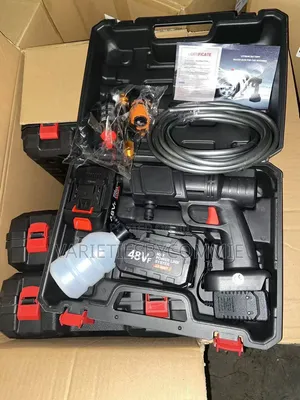 48VF Cordless High Pressure Car Wash Water Gun With 2 Batteries