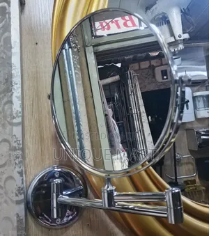 Wall Mounted, Double Sided Chrome Makeup Mirror With Extendable Arm