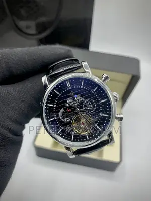 Luxury Patek Philippe Skeleton Automatic Leather Watch