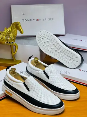 Men's Casual Slip on Shoes With Perforated Leather