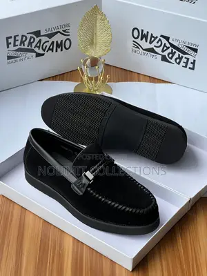 Men's Ferragamo Dry Suede Loafers
