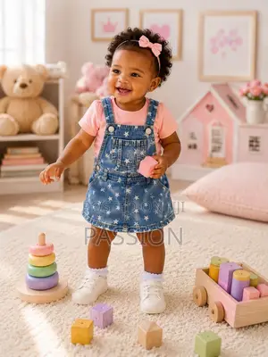 Denim Star Pinafore Dress