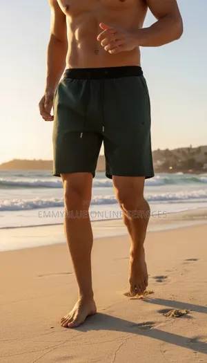 BOSS Cotton-Rich Jersey Loungewear Shorts Feature a Dark Green Design