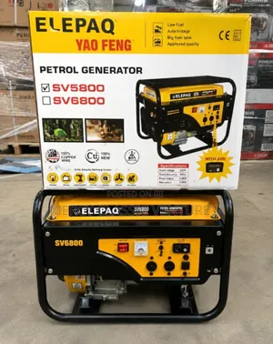 ELEPAQ SV5800 5.0kW Petrol Generator With AVR | Manual Start Copper