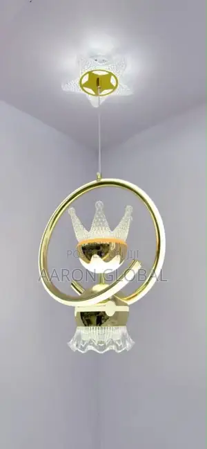 Luxury Crown LED Pendant Light – Crystal Hanging Chandelier