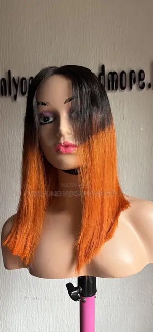 SDD DARK ROOT ORANGE 5by5 Chinese Bone Straight 12”