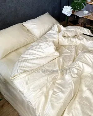  LUXURY STRIPE DUVET, Bedsheets and 4 Pillowcase SET 