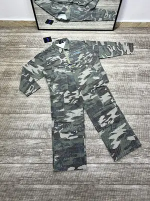 One Seven Camouflage Cargo Denim 2 Piece Jacket and Pant