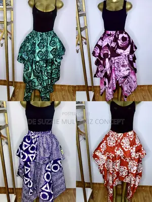 Ankara and Adire Print Handkerchief Skirt
